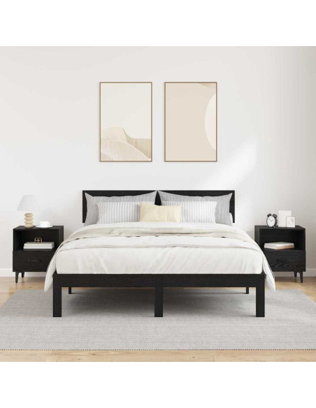 Armadio da Notte 2 pcs Rovere nero 40 x 35 x 47,5 cm