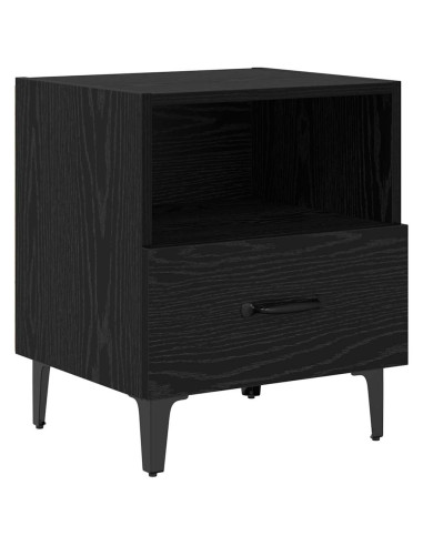 Armadio da Notte 2 pcs Rovere nero 40 x 35 x 47,5 cm