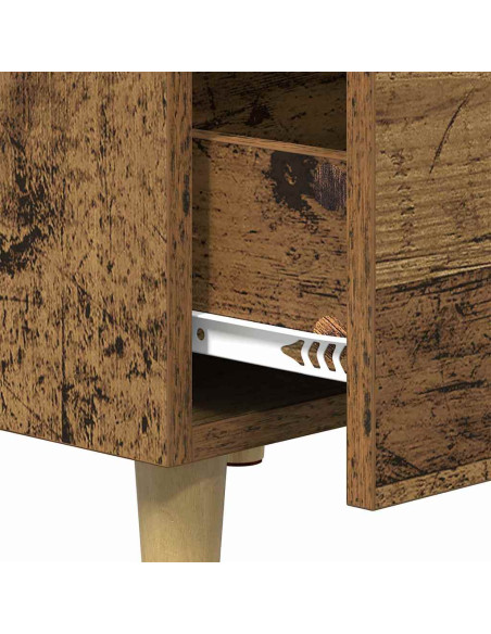 Armadio da Notte con cassetto Legno vecchio 40 x 40 x 66 cm