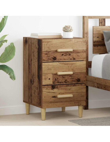 Armadio da Notte con cassetto Legno vecchio 40 x 40 x 66 cm