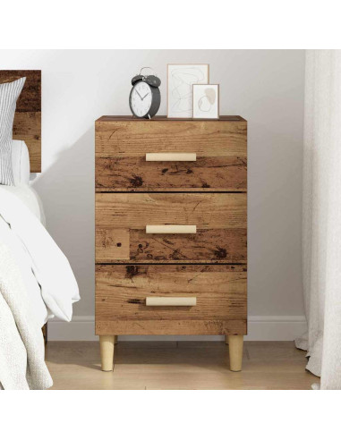 Armadio da Notte con cassetto Legno vecchio 40 x 40 x 66 cm