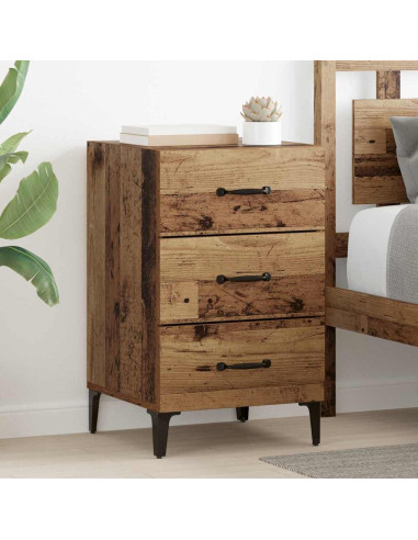 Armadio da Notte con cassetto Legno vecchio 40 x 40 x 66 cm