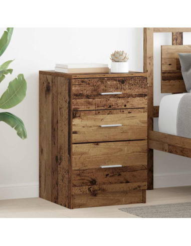 Armadio da Notte con cassetto Legno vecchio 40 x 40 x 63 cm