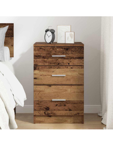 Armadio da Notte con cassetto Legno vecchio 40 x 40 x 63 cm