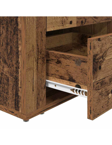Armadio da Notte con cassetto Legno vecchio 50 x 36 x 60 cm