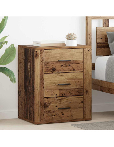 Armadio da Notte con cassetto Legno vecchio 50 x 36 x 60 cm