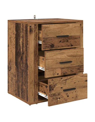 Armadio da Notte con cassetto Legno vecchio 50 x 36 x 60 cm