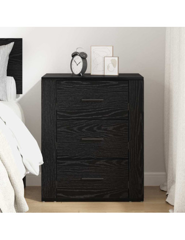Armadio da Notte Rovere nero 50 x 36 x 60 cm Legno multistrato