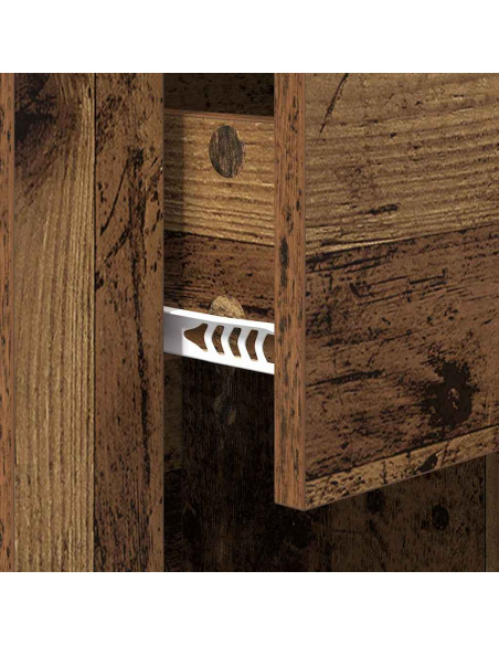 Armadio da Notte con cassetto Legno vecchio 50 x 36 x 60 cm
