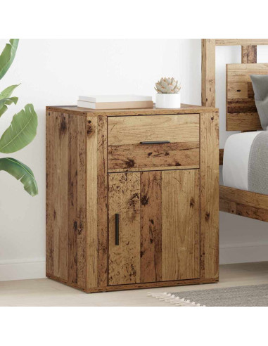 Armadio da Notte con cassetto Legno vecchio 50 x 36 x 60 cm