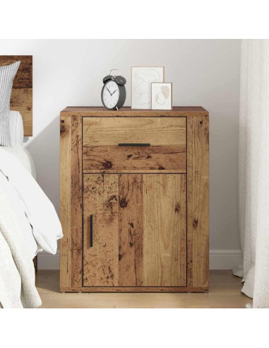 Armadio da Notte con cassetto Legno vecchio 50 x 36 x 60 cm