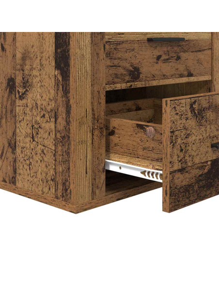 Armadio da Notte con cassetto Legno vecchio 50 x 36 x 60 cm