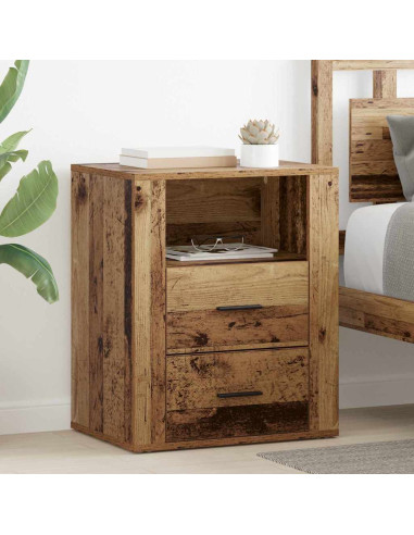 Armadio da Notte con cassetto Legno vecchio 50 x 36 x 60 cm