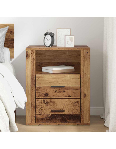 Armadio da Notte con cassetto Legno vecchio 50 x 36 x 60 cm