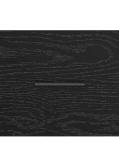 Armadio da Notte Rovere nero 60 x 36 x 45 cm Legno multistrato