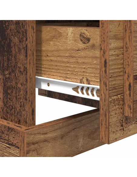 Armadio da Notte con cassetto Legno vecchio 39 x 39 x 47.5 cm
