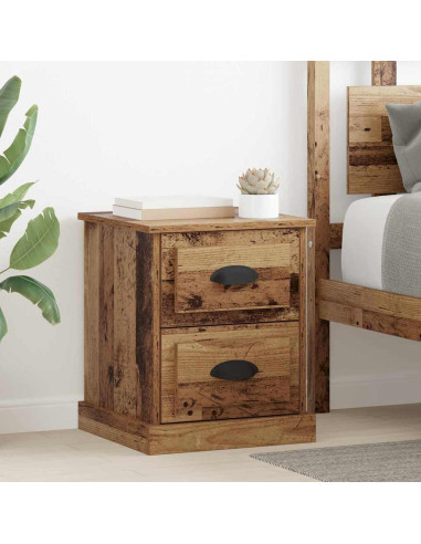 Armadio da Notte 2 pcs Legno vecchio 39 x 39 x 47.5 cm