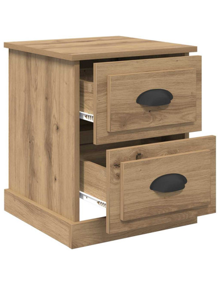 Armadio da Notte 2 pz Rovere artigianale 39 x 39 x 47.5 cm