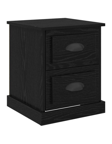 Armadio da Notte 2 pcs Rovere nero 39 x 39 x 47.5 cm