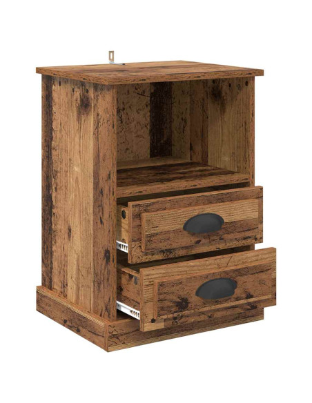 Armadio da Notte 2 pcs Legno vecchio 43 x 36 x 60 cm