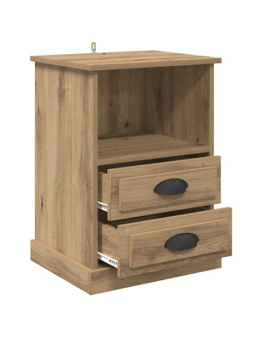 Armadio da Notte 2 pcs rovere artigianale 43 x 36 x 60 cm