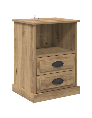 Armadio da Notte 2 pcs rovere artigianale 43 x 36 x 60 cm