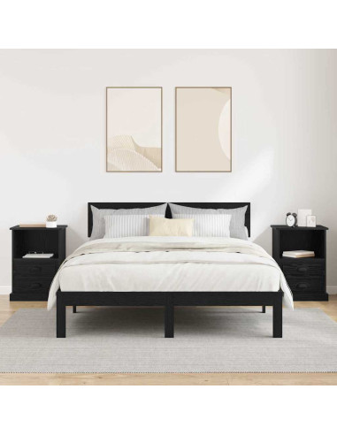 Armadio da Notte con cassetto 2 pcs Rovere nero 43 x 36 x 60 cm