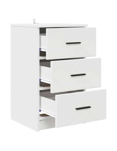 Armadio da Notte Bianco 38 x 38 x 66 cm Legno multistrato