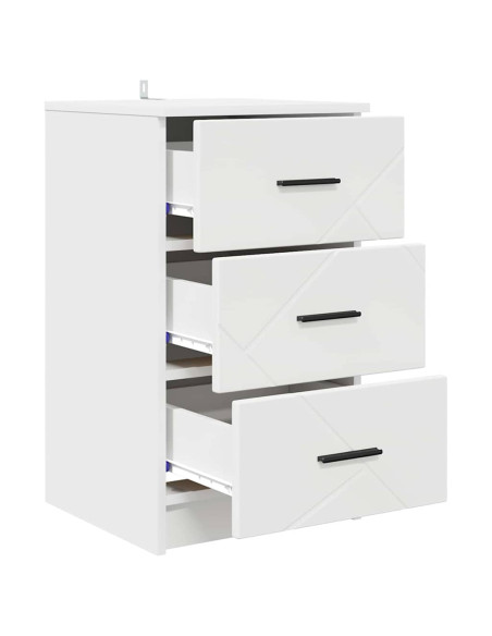 Armadio da Notte Bianco 38 x 38 x 66 cm Legno multistrato