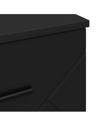 Armadio da Notte Nero 38 x 38 x 66 cm Legno multistrato