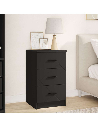 Armadio da Notte Nero 38 x 38 x 66 cm Legno multistrato