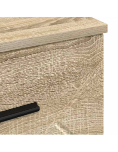 Armadio da Notte con cassetto rovere sonoma 38 x 38 x 66 cm 2