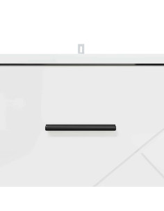 Armadio da Notte con cassetto Bianco lucido 38 x 38 x 66 cm