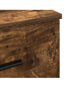 Armadio da Notte Rovere fumo 38 x 38 x 66 cm Legno multistrato 2