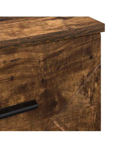 Armadio da Notte Rovere fumo 38 x 38 x 66 cm Legno multistrato