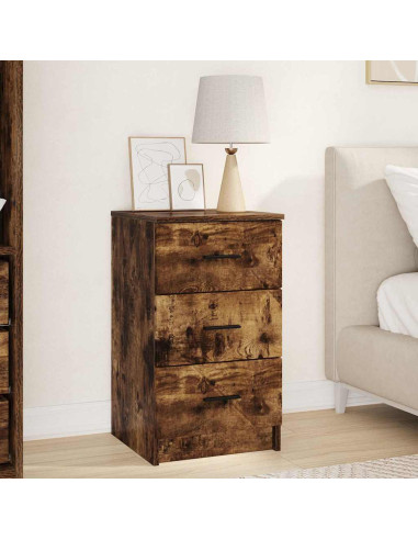 Armadio da Notte Rovere fumo 38 x 38 x 66 cm Legno multistrato