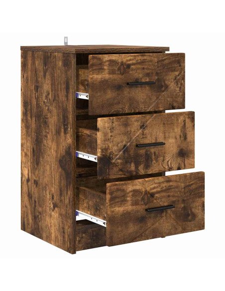 Armadio da Notte Rovere fumo 38 x 38 x 66 cm Legno multistrato