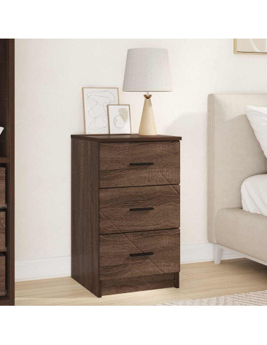 Armadio da Notte con cassetto Rovere marrone 38 x 38 x 66 cm