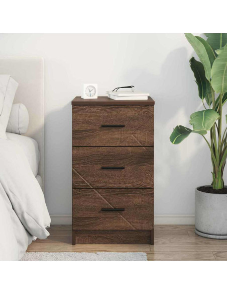 Armadio da Notte con cassetto Rovere marrone 38 x 38 x 66 cm