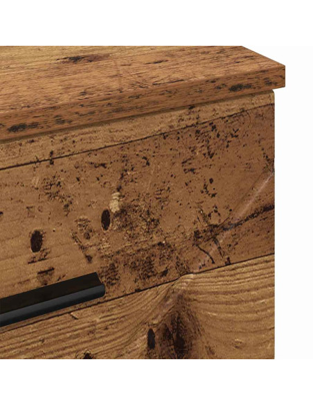 Armadio da Notte con cassetto Legno vecchio 38 x 38 x 66 cm