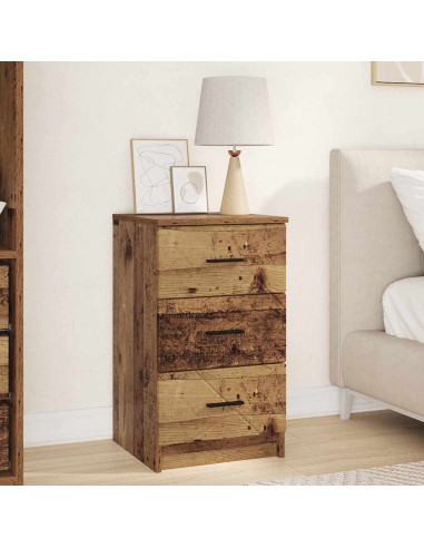 Armadio da Notte con cassetto Legno vecchio 38 x 38 x 66 cm