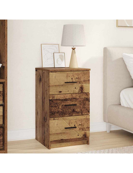 Armadio da Notte con cassetto Legno vecchio 38 x 38 x 66 cm