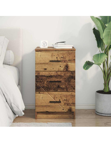 Armadio da Notte con cassetto Legno vecchio 38 x 38 x 66 cm