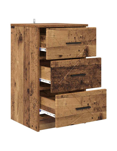 Armadio da Notte con cassetto Legno vecchio 38 x 38 x 66 cm