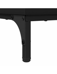 Comodino con cassetto Nero 63.5 x 36 x 61 cm Legno multistrato 2