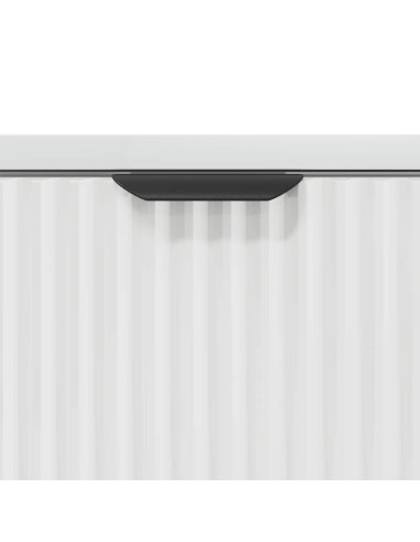 Comodino Bianco lucido 63.5 x 36 x 61 cm Legno multistrato