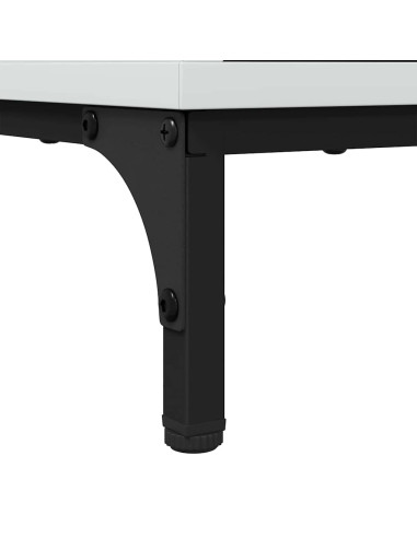 Comodino Bianco lucido 63.5 x 36 x 61 cm Legno multistrato