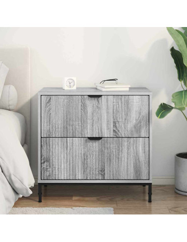 Comodino Grigio sonoma 63.5 x 36 x 61 cm Legno multistrato