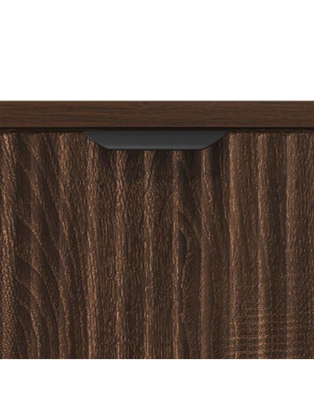 Comodino Rovere marrone 63.5 x 36 x 61 cm Legno multistrato