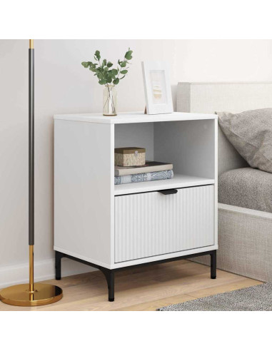 Comodini 2 pcs Bianco 49 x 36 x 61 cm Legno multistrato